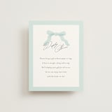 "Dainty" - Bridal Shower Insert Cards in Tiffany Blue by Paper Raven Co. - Front