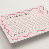 "handdrawn wavy frame" - Bridal Shower Insert Cards in Rosebud by Cass Loh - Detail