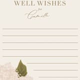 "Hydrangea" - Bridal Shower Insert Cards in Blush by Leah Bisch - Detail