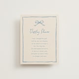 "ribbon bow drawing" - Bridal Shower Insert Cards in Dusty Blue by Cass Loh - Front