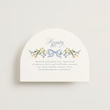 "Hand Painted" - Bridal Shower Insert Cards in Bluebell by Petra Kern - Front