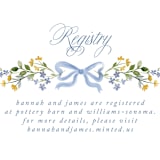 "Hand Painted" - Bridal Shower Insert Cards in Bluebell by Petra Kern - Detail