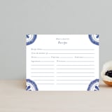 "Talavera" - Bridal Shower Insert Cards in Azure by Lagniappe Paper - Front