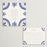 "Talavera" - Bridal Shower Insert Cards in Azure by Lagniappe Paper - With Invitation