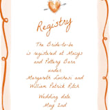 "Giardino" - Bridal Shower Insert Cards in Flame by Pati Cascino - Detail