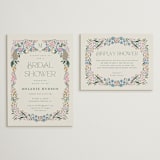 "paonne" - Bridal Shower Insert Cards in Peacock by Vera Lim - With Invitation