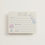 "Wine & Dine" - Bridal Shower Insert Cards in Porcelain by Elly - Front