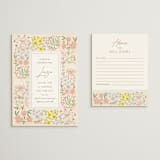 "Cottage Garden" - Bridal Shower Insert Cards in Cream by Ana Sharpe - With Invitation