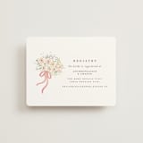 "Love is Blooming" - Bridal Shower Insert Cards in Carnation by Itsy Belle Studio - Front