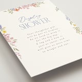 "Dainty Flowers" - Bridal Shower Insert Cards in Rose Quartz by Joanna Griffin - Detail
