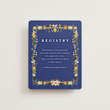 "Amore Floral" - Bridal Shower Insert Cards in Cerulean by Susan Moyal - Front