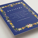 "Amore Floral" - Bridal Shower Insert Cards in Cerulean by Susan Moyal - Detail