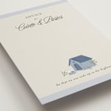 "Dog Crest" - Bridal Shower Insert Cards in Blueberry by Jackie Crawford - Detail