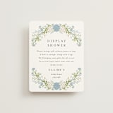 "Wedgewood" - Bridal Shower Insert Cards in Cerulean by Susan Moyal - Front
