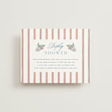 "Floral Frame Crest" - Bridal Shower Insert Cards in Peony by Erin German - Front