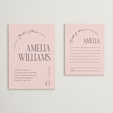 "Arbor" - Bridal Shower Insert Cards in Rosey by Pixel and Hank - With Invitation