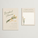 "Pencil Bouquet" - Bridal Shower Insert Cards in Cream by Adelyn T. - With Invitation