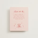 "Cheers to Love" - Bridal Shower Insert Cards in Scarlet by Cass Loh - Front