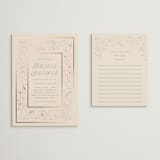 "Floral Wisp" - Bridal Shower Insert Cards in Ivory by Angela Thompson - With Invitation