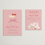 "Mon Cheri" - Bridal Shower Insert Cards in Cherry Blossom by Jenna Holcomb - With Invitation