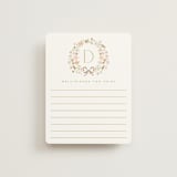 "garden monogram" - Bridal Shower Insert Cards in Leaf by Kristie Kern - Front