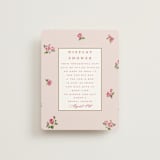 "Romantic Roses" - Bridal Shower Insert Cards in Blush by Teju Reval - Front