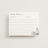 "Blue Chianti" - Bridal Shower Insert Cards in Powder Blue by Becky Nimoy - Front