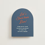 "Giddy Up" - Bridal Shower Insert Cards in Cobalt by Erin Hodges - Front