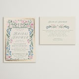 "Book Cover" - Bridal Shower Insert Cards in Evergreen by Petra Kern - With Invitation