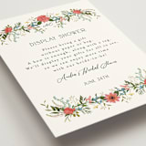 "Garden Vine" - Bridal Shower Insert Cards in Papaya by Susan Moyal - Detail