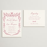 "Fun Cocktails" - Bridal Shower Insert Cards in Cranberry by Lucrecia Caporale - With Invitation