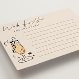 "cheers to a happy couple" - Bridal Shower Insert Cards in Creme by Anastasia Makarova - Detail