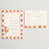 "Cin Cin Spritz" - Bridal Shower Insert Cards in Tangerine by West Foglia - With Invitation