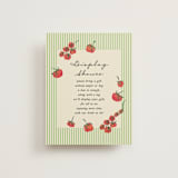 "Petit Pomodoro" - Bridal Shower Insert Cards in Lime by Jackie Crawford - Front