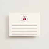 "Classic Cherries" - Bridal Shower Insert Cards in Bing Cherry by Charter Oaks Creative - Front