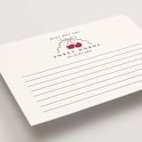"Classic Cherries" - Bridal Shower Insert Cards in Bing Cherry by Charter Oaks Creative - Detail
