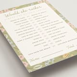 "Libby" - Bridal Shower Insert Cards in Peony by Erin German - Detail