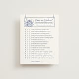 "Fresh Off the Market" - Bridal Shower Insert Cards in Bluebird by Carolyn Kach - Front