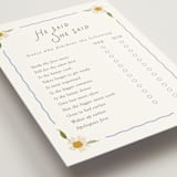 "Wildflower Wreath" - Bridal Shower Insert Cards in Something Blue by Erin L. Wilson - Detail