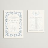 "Emmaline" - Bridal Shower Insert Cards in Bluebell by Kristie Kern - With Invitation