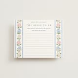 "Martha" - Bridal Shower Insert Cards in Cloud by Sarah Knight - Front