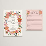 "Summer Shower" - Bridal Shower Insert Cards in Peony by Susan Moyal - With Invitation