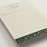 "Floral Greenery" - Bridal Shower Insert Cards in Juniper by Katherine Moynagh - Detail