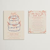 "BridalCake" - Bridal Shower Insert Cards in Rosette by Vera Lim - With Invitation