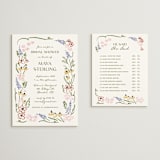 "Spring" - Bridal Shower Insert Cards in Grass by Pati Cascino - With Invitation