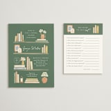 "The next chapter" - Bridal Shower Insert Cards in Forest by Jennifer Wick - With Invitation