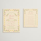"Gardenia" - Bridal Shower Insert Cards in Golden by Sarah Rosenthal - With Invitation