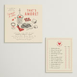"That's Amore" - Bridal Shower Insert Cards in Tomato by Sherley Ferreira - With Invitation