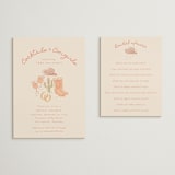 "Cocktails & Cowgirls" - Bridal Shower Insert Cards in Sand by frau brandt - With Invitation