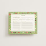 "Market" - Bridal Shower Insert Cards in Sage Leaf by Sarah Knight - Front